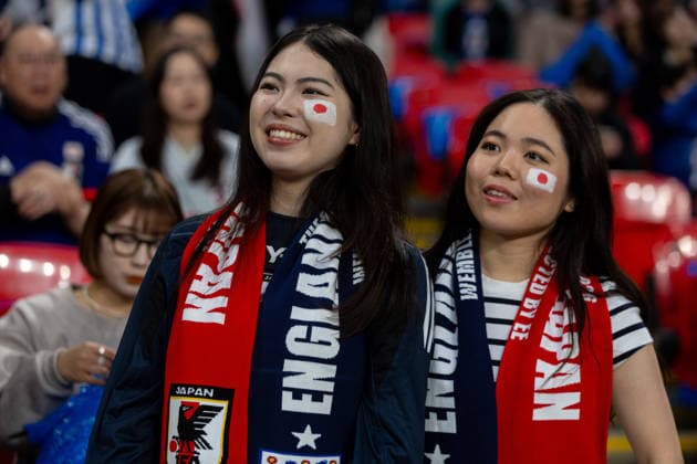 Football - International Friendly, Länderspiel, Nationalmannschaft - England v Japan LONDON, ENGLAND - Tuesday, March 31, 2026: Japanese supporters before an International Friendly match between England and Japan at Wembley Stadium. (Photo by David Rawcliffe Propaganda) LONDON Wembley Stadium GREATER LONDON ENGLAND  Copyright: xDavidxRawcliffex P2026-03-31-England_Japan-13