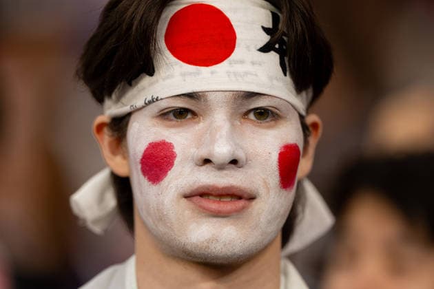 Football - International Friendly, Länderspiel, Nationalmannschaft - England v Japan LONDON, ENGLAND - Tuesday, March 31, 2026: Japanese supporters before an International Friendly match between England and Japan at Wembley Stadium. (Photo by David Rawcliffe Propaganda) LONDON Wembley Stadium GREATER LONDON ENGLAND  Copyright: xDavidxRawcliffex P2026-03-31-England_Japan-5