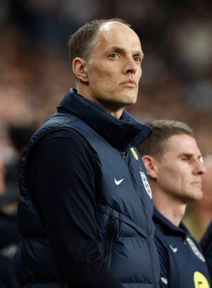 London, England, 31st March 2026. Thomas Tuchel coach of England during the England vs Japan International Friendly, Länderspiel, Nationalmannschaft match at Wembley Stadium, London. Picture credit should read: Matthew Impey Sportimage EDITORIAL USE ONLY. No use with unauthorised audio, video, data, fixture lists, club league logos or live services. Online in-match use limited to 120 images, no video emulation. No use in betting, games or single club league player publications. SPI_028_MI_Eng_Japan SPI-4662-0027