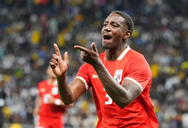 Soccer International Friendly, Länderspiel, Nationalmannschaft Panama v South Africa in Cape Town, South Africa Jose Cordoba of Panama reacts after scoring the 1-0 lead during the international friendly soccer match between Panama and South Africa at DHL Stadium in Cape Town, South Africa on March 31, 2026. Cape Town South Africa  Copyright: xMatrixxImagesx xNicxBothmax