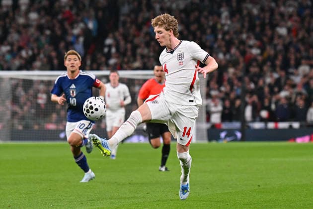 England v Japan, Friendly Anthony Gordon of England on the attack during the Friendly match between England and Japan at Wembley Stadium, London, UK on 31 March 2026. London Wembley Stadium Greater London UK Editorial use only , Copyright: xGrahamxHuntx PSI-23978-0071
