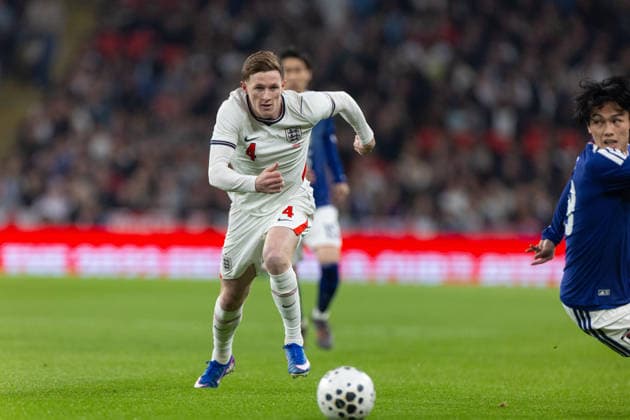 Football - International Friendly, Länderspiel, Nationalmannschaft - England v Japan LONDON, ENGLAND - Tuesday, March 31, 2026: England s Elliot Anderson during an International Friendly match between England and Japan at Wembley Stadium. (Photo by David Rawcliffe Propaganda) LONDON Wembley Stadium GREATER LONDON ENGLAND  Copyright: xDavidxRawcliffex P2026-03-31-England_Japan-35