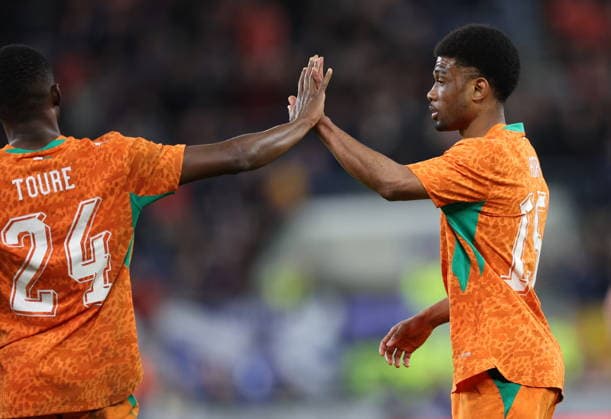 Soccer International Friendly, Länderspiel, Nationalmannschaft - Scotland vs Ivory Coast Amad Diallo of Ivory Coast reacts after the international friendly match between Scotland and Cote d Ivoire in Liverpool, Great Britain, 31 March 2026. Liverpool United Kingdom  Copyright: xADAMxVAUGHANx