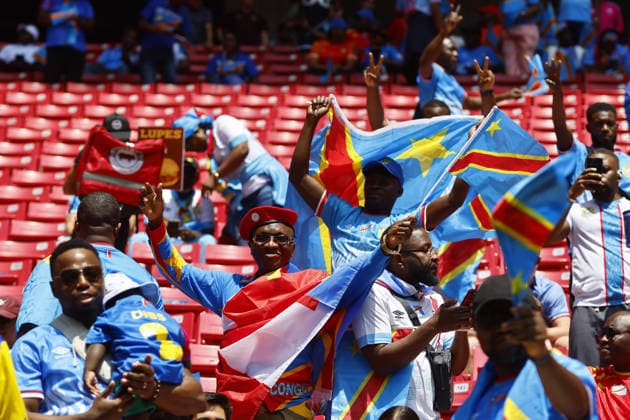 RD Congo v Jamaica - 2026 FIFA World Cup, WM, Weltmeisterschaft, Fussball Qualifying ZAPOPAN, MEXICO- MARCH 31: Fans cheer on their team during a World Cup 2026 playoff soccer match between RD Congo and Jamaica, at the Guadalajara Stadium in Zapopan, Mexico on March 31, 2026. Stringer Anadolu Zapopan Mexico. Editorial use only. Please get in touch for any other usage.  Copyright: x2026xAnadoluxStringerx