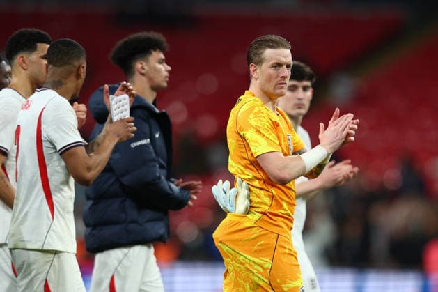 International Football Friendly: England v Japan LONDON, UK - 31st March 2026: Jordan Pickford of England applauds the fans after the International Friendly, Länderspiel, Nationalmannschaft match between England and Japan at Wembley Stadium London Wembley Stadium England United Kingdom Copyright: xCraigxMercerx xPeakxActionxPhotosx