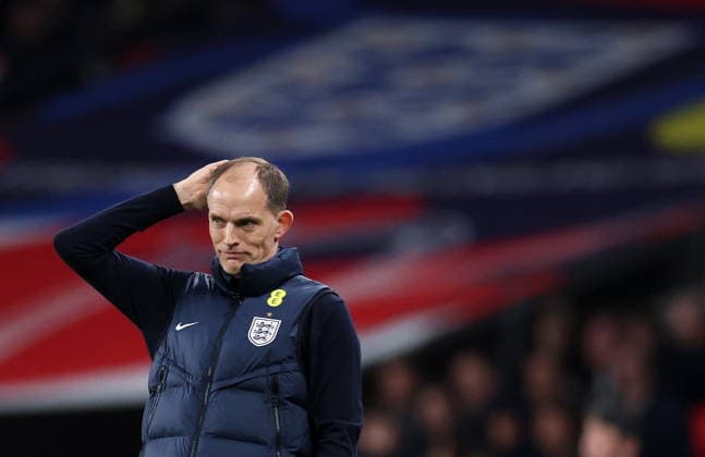 Soccer International Friendly, Länderspiel, Nationalmannschaft - England v Japan England head coach Thomas Tuchel reacts during the international friendly match between England and Japan at Wembley Stadium in London, Great Britain, 31 March 2026. London United Kingdom  Copyright: xANDYxRAINx
