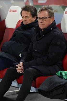 Austria vs South Korea International Football Match, 31.03.2026 VIENNA, AUSTRIA, 27.MAR.26 - SOCCER - OEFB international test match, Austria vs South Korea. The image shows OEFB director Peter Schoettel and Teamchef Ralf Rangnick (AUT). Copyright: xBEAUTIFULxSPORTS Rainerx