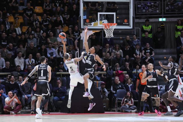 BASKET - Euroleague - Virtus Bologna vs Paris Basketball 05 Justin Robinson Paris Basketball Match BASKETBALL - EUROLEAGUE Virtus Bologna vs Paris Basketball 31-03-2026 21 Derrick ALSTON JR. Virtus Bologna Match BASKETBALL - EUROLEAGUE Virtus Bologna vs Paris Basketball 31-03-2026 during Virtus Bologna vs Paris Basketball, Basketball Euroleague match in Bologna, Italy, March 31 2026 Bologna Italy  Copyright: xIPAxSport ABACAx