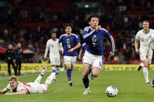 Shuto Machino (JPN), March 31, 2026 - Football Soccer : International Friendly, Länderspiel, Nationalmannschaft match between England 0-1 Japan at Wembley Stadium, in London, England. Noxthirdxpartyxsales  aflo_325568290