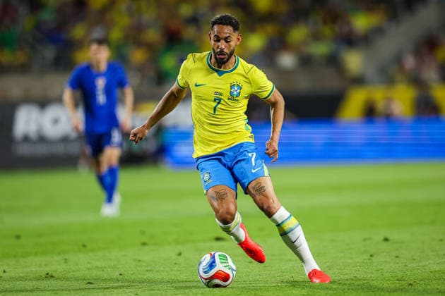 March 31, 2026, Orlando, Florida, USA: Brazil forward MATHEUS CUNHA (7) dribbles the ball at the FIFA Road to 26 game between Croatia and Brazil, Brazil wins 3-1, at Camping World Stadium. Soccer 2026: Road To 2026 Croatia 1:3 Brazil  - ZUMAs335 20260331_znp_s335_026 Copyright: xMatthewxSmithx