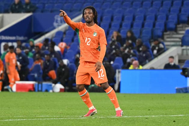 Ivory Coast play against Scotland in an International Friendly, Länderspiel, Nationalmannschaft at Hill Dickinson Stadium in Liverpool ahead of the 2026 World Cup Featuring: Elye Wahi Where: Liverpool, United Kingdom When: 31 Mar 2026 Credit: Graham Finney Cover Images EDITORIAL USE ONLY. NOT FOR USE BY NEWSPAPERS BASED IN THE UK. Copyright: xx coverimg55593406