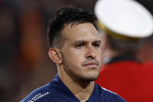 EINDHOVEN - Ecuador goalkeeper Gonzalo Valle during the friendly international match, Länderspiel, Nationalmannschaft between the Netherlands and Ecuador at the Philips Stadium on March 31, 2026, in Eindhoven, the Netherlands. MAURICE VAN STEEN ANP International Friendly, Länderspiel, Nationalmannschaft 2025-2026 xVIxANPxSportx xMauricexvanxSteenxIVx 554856321 originalFilename: 554856321.jpg