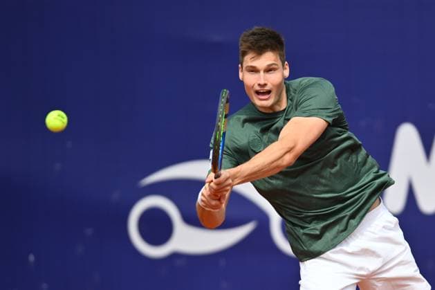 Tiriac Open, ROMANIA - April 01 Mark Wallner and Jakob Schnaitter of Germany play against Sander Gille of Belgium and Sam Verbeek of Netherlands during the Tiriac Open double game, April 01th 2026, in Bucharest, Romania. Alex Nicodim Image Images Copyright: xAlexxNicodimx