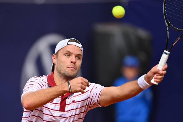 Tiriac Open, ROMANIA - April 01 Mark Wallner and Jakob Schnaitter of Germany play against Sander Gille of Belgium and Sam Verbeek of Netherlands during the Tiriac Open double game, April 01th 2026, in Bucharest, Romania. Alex Nicodim Image Images Copyright: xAlexxNicodimx