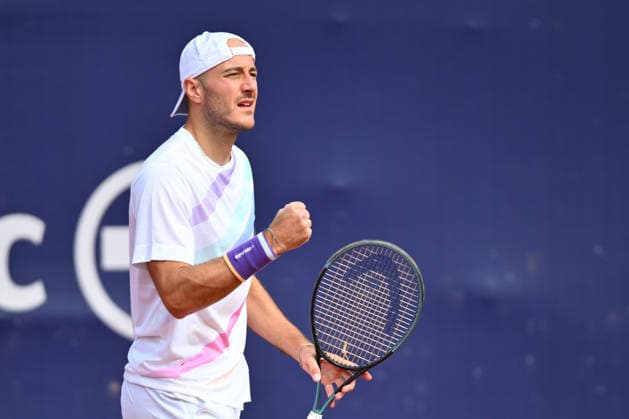 Tiriac Open, ROMANIA - April 01 Cleeve Harper of Canada and David Stevenson of Great Britain play against Constantin Frantzen of Germany and Robin Haase of Netherlands during the Tiriac Open double game, on April 01th 2026, in Bucharest, Romania. Alex Nicodim Image Images Copyright: xAlexxNicodimx