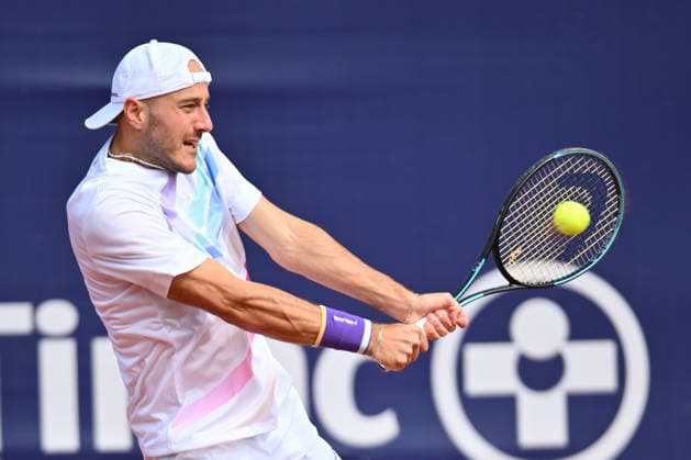 Tiriac Open, ROMANIA - April 01 Cleeve Harper of Canada and David Stevenson of Great Britain play against Constantin Frantzen of Germany and Robin Haase of Netherlands during the Tiriac Open double game, on April 01th 2026, in Bucharest, Romania. Alex Nicodim Image Images Copyright: xAlexxNicodimx