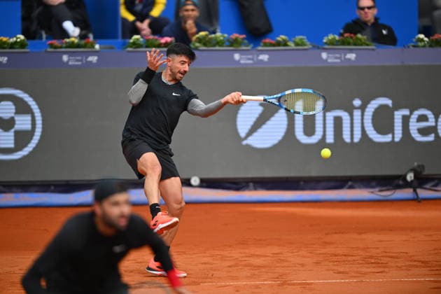 Tiriac Open, ROMANIA - April 01 Sriram Balaji of India and Neil Oberleitner of Austria play against Alexandru Jecan and Bogdan Pavel of Romania during the Tiriac Open double game, on April 01th 2026, in Bucharest, Romania. Alex Nicodim Image Images Copyright: xAlexxNicodimx