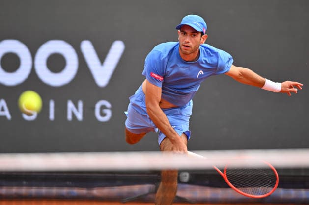 Tiriac Open, ROMANIA - April 01 Nuno Borges of Portugal plays against Damir Dzumhur of Bosnia Herzegovina during the Tiriac Open game, on April 01th 2026, in Bucharest, Romania. Alex Nicodim Image Images Copyright: xAlexxNicodimx