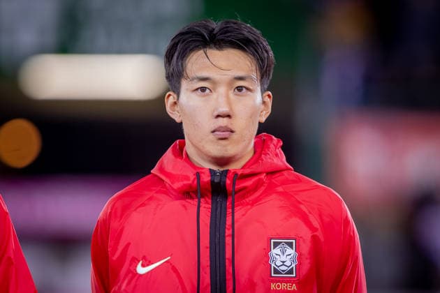 AUSTRIA - SOUTH KOREA Lee Han Beom of South Korea and Midtjylland during the friendly football match ahead of FIFA World Cup, WM, Weltmeisterschaft, Fussball 2026 WM, Weltmeisterschaft, Fussball WM, Weltmeisterschaft, Fussball between Austria and South Korea Republic, matchday 12. Ernst Happel Stadium, Stadion, Vienna, Austria, March 31, 2026. Photo by Branislav Racko Copyright: xx aut_kor0061