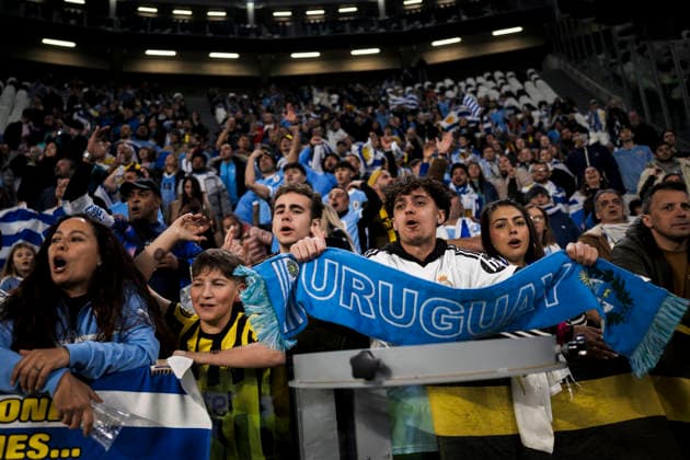 Algeria v Uruguay - Friendly Fans of Uruguay show their support during the friendly football match between Algeria and Uruguay. Turin Italy Copyright: xNicolòxCampox