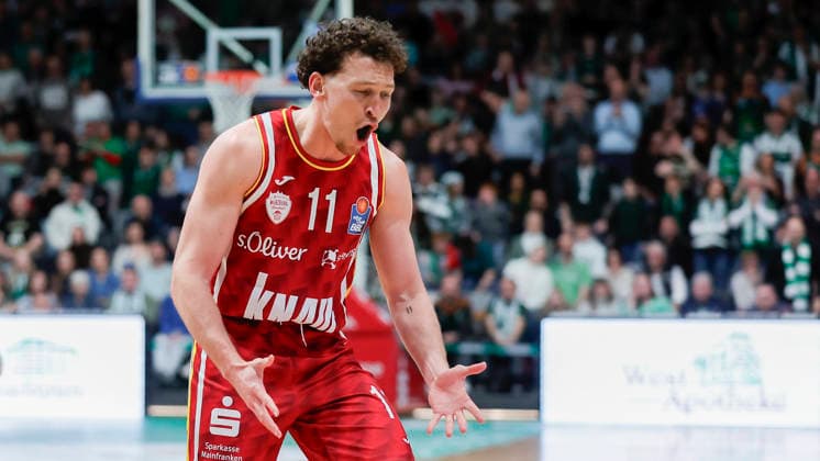 Im Bild: Aufregung bei Brae Ivey (Wuerzburg Baskets, 11) 01.04.2026, VET-CONCEPT Gladiators Trier - Fitness First Wuerzburg Baskets, easyCredit BBL, 27. Spieltag, Deutschland, Trier, SWT-Arena, Copyright: HMBxMedia xJulienxBecker