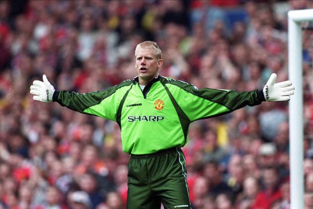 Manchester United, ManU V Tottenham Hotspur, Premier League Peter Schmeichel of Manchester United in action during the Premier League match between Manchester United and Tottenham Hotspur at Old Trafford on May 16, 1999 in Manchester, England. Manchester Old Trafford England United Kingdom Copyright: xAllstarxPicturexLibraryxLtdx