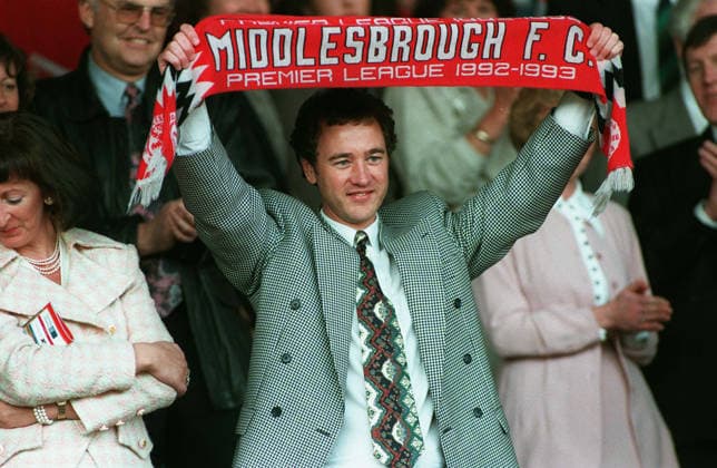 Middlesbrough V Luton Town, Football League First Division Middlesbrough Chairman Steve Gibson celebrates Last Game At Ayresome Park after the Football League First Division match between Middlesbrough and Luton Town at Ayresome Park on April 30, 1995 in Middlesbrough, England. Middlesbrough Ayresome Park England United Kingdom Copyright: xAllstarxPicturexLibraryxLtdx