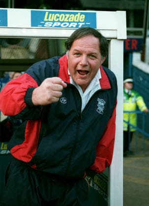 Birmingham City V Bradford City, League Division 2 Barry Fry, Birmingham City Manager on team bench before the League Division 2 match between Birmingham City and Bradford City at St. Andrews on May 2, 1995 in Birmingham, England. Birmingham St. Andrews England United Kingdom Copyright: xAllstarxPicturexLibraryxLtdx