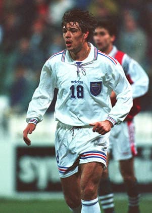 Hungary V Yugoslavia, FIFA World Cup, WM, Weltmeisterschaft, Fussball 1st Leg Play-Off Savo Milosevic of Yugoslavia running during the FIFA World Cup 1st Leg Play-Off match between Hungary and Yugoslavia at Ulloi Uti Stadion on October 29, 1997 in Budapest, Hungary. Budapest Ulloi Uti Stadion Hungary Hungary Copyright: xAllstarxPicturexLibraryxLtdx