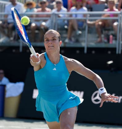April 2, 2026: Maria Sakkari (GRE) loses to Paula Bedosa (ESP) 6-3, 6-4, at the Credit One Charleston Open being played at Credit One Staduim in Charleston, South Carolina, {USA} Ã‚ Tennisclix TENNIS 2026: Credit One Charleston Open 4 2 26  - ZUMAc04_ 20260402_zma_c04_019 Copyright: xLesliexBillmanx