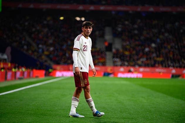 Pedri seen during International Friendly, Länderspiel, Nationalmannschaft game between national teams of Spain and Egypt (Beppe Camilleri Ball Raw Images) Barcelona RCDE Stadium Spain Copyright: xBeppexCamillerix beppe_camilleri_spain_egypt_2526-208