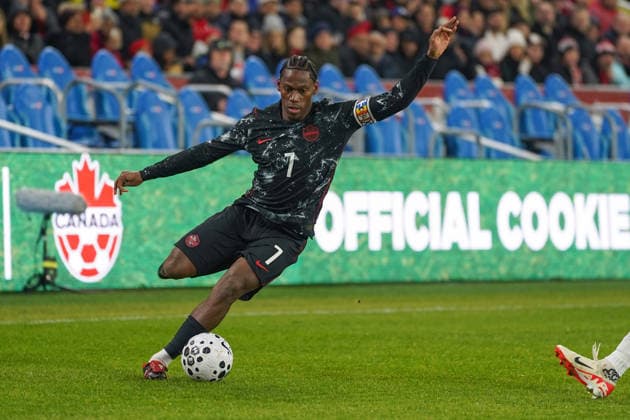 Canada v Tunisia - International Friendly, Länderspiel, Nationalmannschaft Match Jonathan David 7 of Canada dribble the ball during the International Friendly match between Canada and Tunisia at BMO Filed. on March 31, 2026 in Toronto, Ontario. Toronto Ontario Canada Copyright: xLeonardoxRamirezx