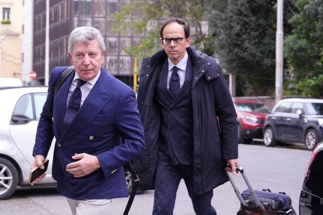 Ezio Simonelli Paolo Bedin during the meeting of FIGC members at the Rome s , Italy - Thursday April 2, 2026 - Soccer ( Photo by Alfredo Falcone LaPresse )  Copyright: xAlfredoxFalcone LaPressex