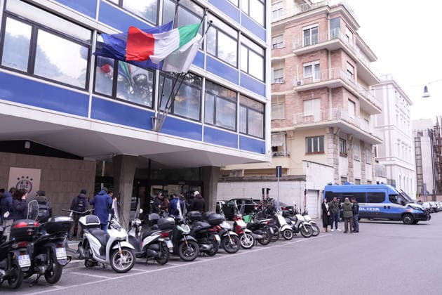 FIGC building during the meeting of FIGC members at the Rome s , Italy - Thursday April 2, 2026 - Soccer ( Photo by Alfredo Falcone LaPresse )  Copyright: xAlfredoxFalcone LaPressex
