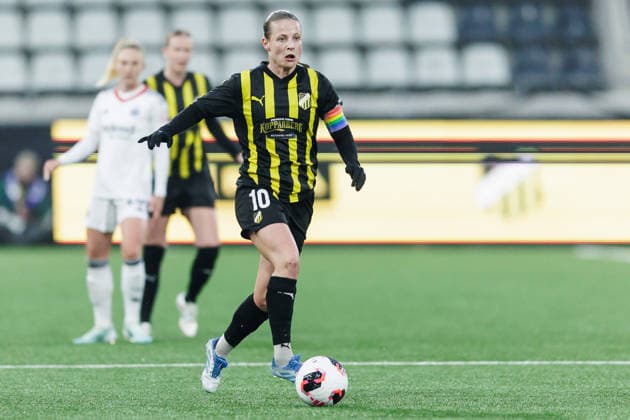 260402 Anna Anvegard of Häcken during the UEFA Women s Europa Cup semifinal between Häcken and Eintracht Frankfurt on April 2, 2026 in Gothenburg. Photo: Michael Erichsen BILDBYRAN COP 89 MI0962 fotboll football soccer fotball europa cup häcken eintracht frankfurt uefa womens europa cup dam bbeng semifinal Copyright: MICHAELxERICHSEN BB260402MI018