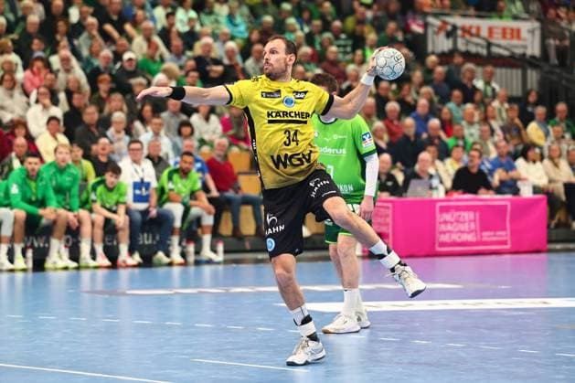 Kai Haefner (TVB Stuttgart, 34) beim Siebenmeter GER, HSG Wetzlar vs TVB Stuttgart, Handball, 1. Bundesliga, 27. Spieltag, Spielzeit 2025 2026, 02.04.2026 GER, HSG Wetzlar vs TVB Stuttgart, Handball, 1. Bundesliga, 27. Spieltag, Spielzeit 2025 2026, 02.04.2026 Wetzlar Copyright: xEibner-Pressefoto RenexWeissx EP_RWS