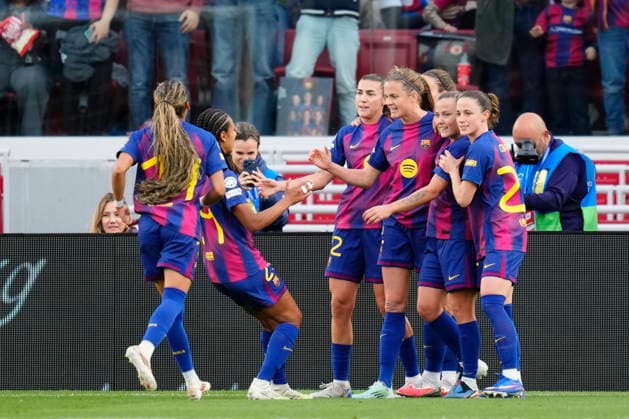 Barcelona FC v Real Madrid CF - UEFA Women s Champions League 2025 26 Quarter-finals Second Leg Irene Paredes defender of Barcelona and Spain celebrates after scoring her sides first goal during the UEFA Women s Champions League 2025 26 Quarter-finals Second Leg match between FC Barcelona, Barca and Real Madrid CF at Spotify Camp Nou on April 2, 2026 in Barcelona, Spain. Barcelona Spain  Copyright: xJosexBretonx originalFilename:bretonhernandez-barcelon260402_npDRm.jpg