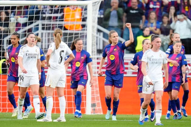 Barcelona FC v Real Madrid CF - UEFA Women s Champions League 2025 26 Quarter-finals Second Leg Irene Paredes defender of Barcelona and Spain celebrates after scoring her sides first goal during the UEFA Women s Champions League 2025 26 Quarter-finals Second Leg match between FC Barcelona, Barca and Real Madrid CF at Spotify Camp Nou on April 2, 2026 in Barcelona, Spain. Barcelona Spain  Copyright: xJosexBretonx originalFilename:bretonhernandez-barcelon260402_npXSU.jpg