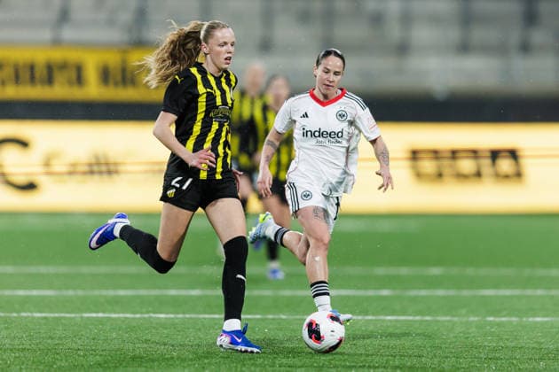 260402 Thelma Palmadottir of Häcken during the UEFA Women s Europa Cup semifinal between Häcken and Eintracht Frankfurt on April 2, 2026 in Gothenburg. Photo: Michael Erichsen BILDBYRAN COP 89 MI0962 fotboll football soccer fotball europa cup häcken eintracht frankfurt uefa womens europa cup dam bbeng semifinal Copyright: MICHAELxERICHSEN BB260402MI023
