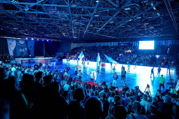 02.04.2026, Handball, HBL, Bergischer HC - VfL Gummersbach, Mitsubishi Electric HALLE Düsseldorf: Innenansicht Spielstätte Spielfeld Nordrhein-Westfalen Deutschland