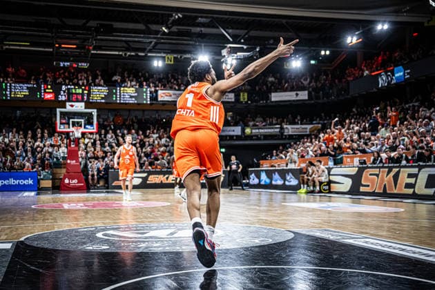 1. Basketball Bundesliga, easyCredit BBL, Saison 2025 2026, Herren, Hauptrunde, 27. Spieltag, 02.04.2026, RASTA Vechta - BMA365 Bamberg Baskets Lloyd Pandi ( 41 - RASTA Vechta) zeigt Emotionen während der Partie Vechta RASTA Dome Niedersachsen Deutschland