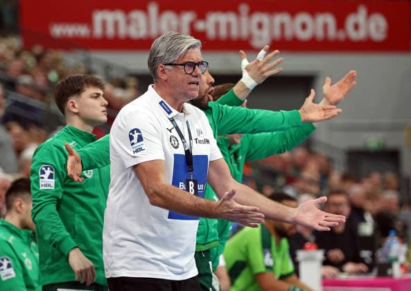 02.04.2026, xovx, Handball Daikin Handball Bundesliga, HSG Wetzlar - TVB Stuttgart Trainer Runar Sigtryggsson (HSG Wetzlar) Wetzlar Buderus-Arena Hessen Deutschland (DE)