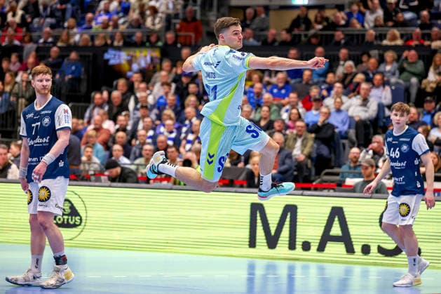 02.04.2026, Handball, HBL, Bergischer HC - VfL Gummersbach, Mitsubishi Electric HALLE Düsseldorf: Kay Smits (VfL Gummersbach 31) wirft den Ball auf das Tor Nordrhein-Westfalen Deutschland