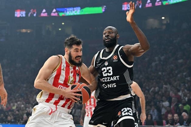 CRVENA ZVEZDA vs PARTIZAN NIKOLA KALINIC, basketball player of Crvena Zvezda during the Euroleague match against Partizan, at Belgrade Arena. Belgrade, 02.04.2026. photo: Nebojsa Parausic MN Press BASKETBALL, EUROLEAGUE, CRVENA ZVEZDA, PARTIZAN Belgrade Belgrade Arena Serbia Copyright: xNebojsaxParausicx xMNxPressx