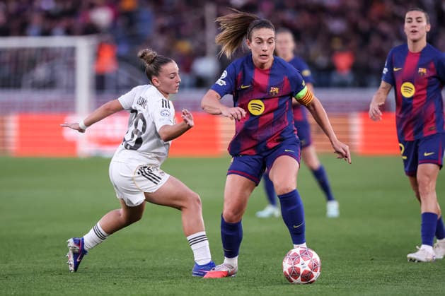 April 2, 2026, Barcelona, Barcelona, SPAIN: Alexia Putellas Segura of FC Barcelona, Barca and Irune Dorado Alosete of Real Madrid CF in action during the UEFA WomenÃ¢â‚¬â ¢s Champions League 2025 26 Quarter-finals second Leg, football match played between FC Barcelona and Real Madrid CF at Spotify Camp Nou stadium on April 02, 2026 in Barcelona, Spain. Barcelona SPAIN - ZUMAa181 20260402_zaa_a181_079 Copyright: xJavierxBorregox