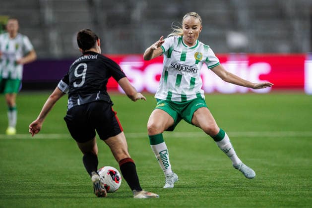260402 Stina Lennartsson of Hammarby during the UEFA Women s Europa Cup semifinal between Hammarby and Sparta Prague on April 2, 2026 in Stockholm. Photo: Kenta Jönsson BILDBYRAN COP 210 KJ0331 fotboll football soccer fotball europa cup hammarby sparta prague uefa womens europa cup semifinal dam bbeng Copyright: KENTAxJÖNSSON BB260402KJ029