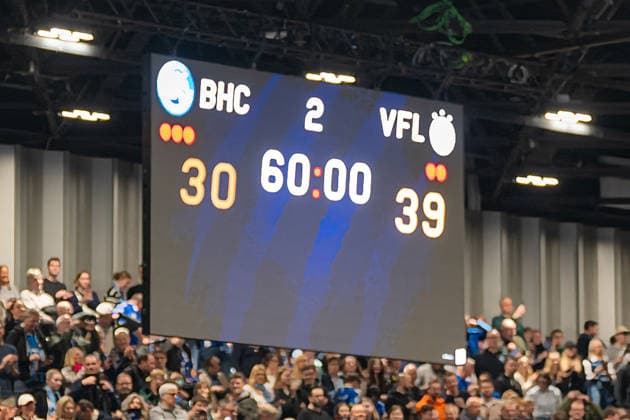 Der VfL Gummersbach gewinnt mit 39:30 gegen den BHC. Bergischer HC vs. VfL Gummersbach, Handball, DAIKIN HBL, 27. Spieltag, Saison 2025 2026, 02.04.2026 Bergischer HC vs. VfL Gummersbach, Handball, DAIKIN HBL, 27. Spieltag, Saison 2025 2026, 02.04.2026 Duesseldorf Copyright: xEibner-Pressefoto ThomasxHaeslerx EP_THR
