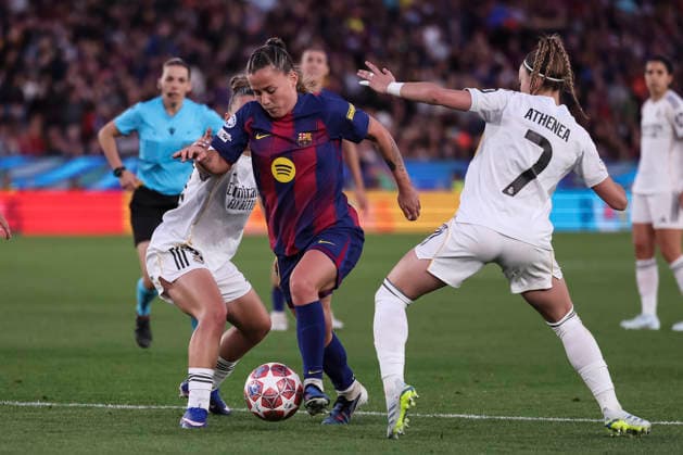 April 2, 2026, Barcelona, Barcelona, SPAIN: Claudia Pina Medina of FC Barcelona, Barca in action during the UEFA WomenÃ¢â‚¬â ¢s Champions League 2025 26 Quarter-finals second Leg, football match played between FC Barcelona and Real Madrid CF at Spotify Camp Nou stadium on April 02, 2026 in Barcelona, Spain. FC Barcelona V Real Madrid CF - UEFA WomenÃ¢â‚¬â ¢S Champions League 2025 26 Quarter-Finals Second Leg  - ZUMAa181 20260402_zaa_a181_100 Copyright: xJavierxBorregox