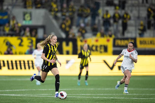 260402 Thelma Palmadottir of Häcken during the UEFA Women s Europa Cup semifinal between Häcken and Eintracht Frankfurt on April 2, 2026 in Gothenburg. Photo: Michael Erichsen BILDBYRAN COP 89 MI0962 bbeng dam eintracht frankfurt europa cup football fotball fotboll häcken semifinal soccer uefa womens europa cup Copyright: MICHAELxERICHSEN BB260402MI060