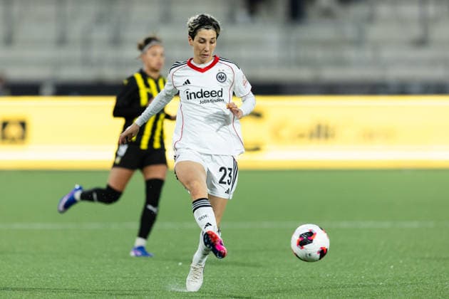 260402 Sara Doorsoun of Eintracht Frankfurt during the UEFA Women s Europa Cup semifinal between Häcken and Eintracht Frankfurt on April 2, 2026 in Gothenburg. Photo: Michael Erichsen BILDBYRAN COP 89 MI0962 bbeng dam eintracht frankfurt europa cup football fotball fotboll häcken semifinal soccer uefa womens europa cup Copyright: MICHAELxERICHSEN BB260402MI068